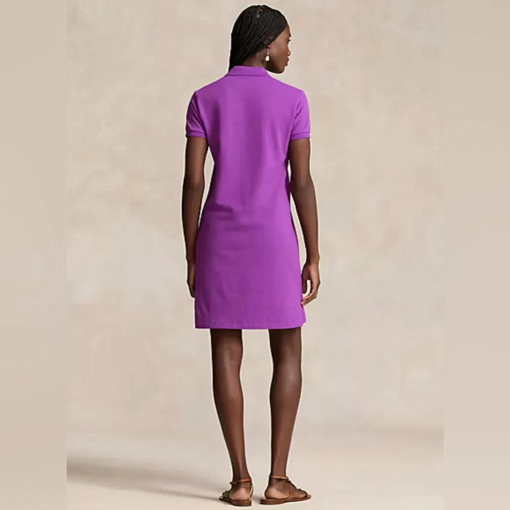 Polo Ralph Lauren Cotton Mesh Polo Dress Purple size S - Image 2