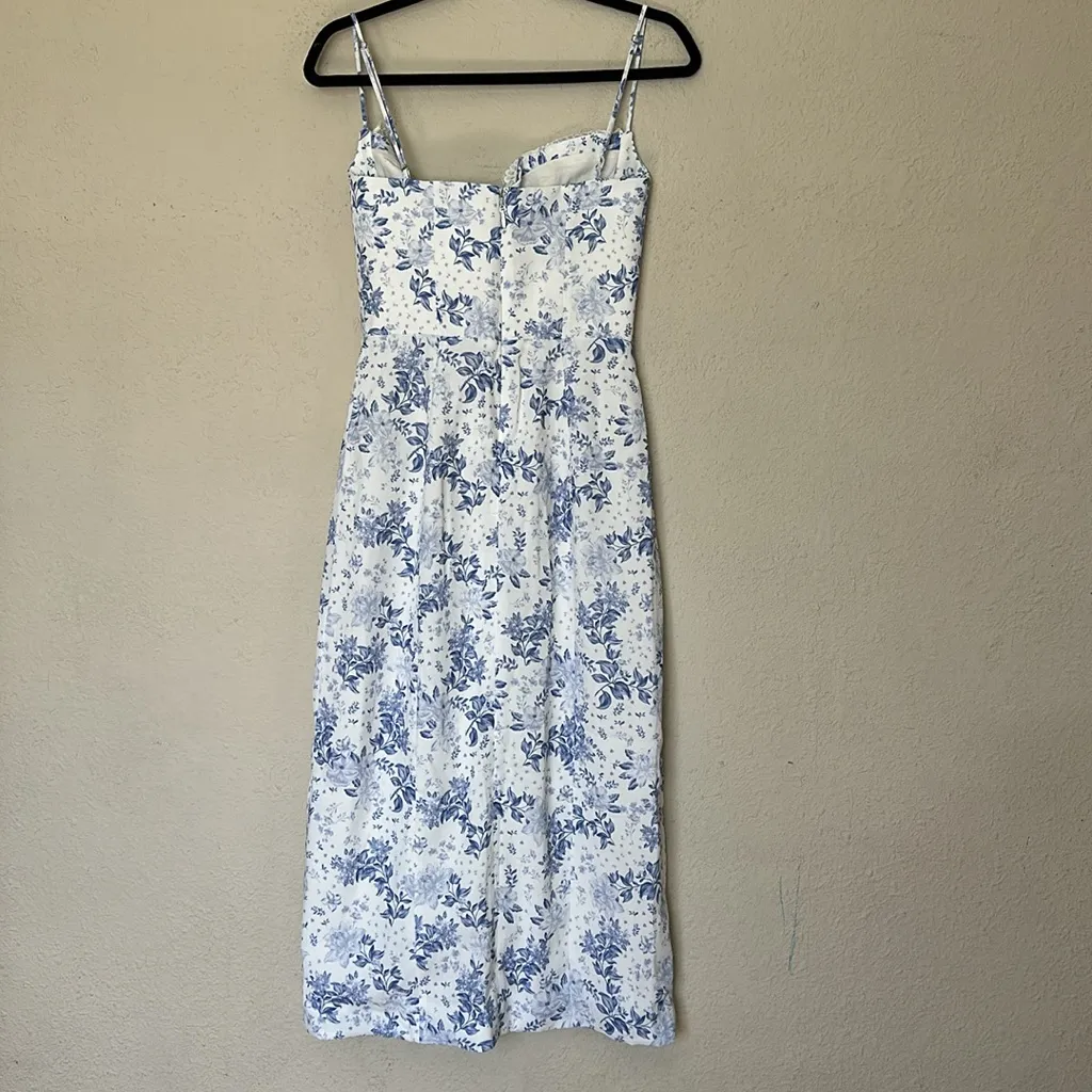 House of CB 'Charlotte' Blue Print Corset Midi‎ Sundress NWOT S D-DD - Image 8