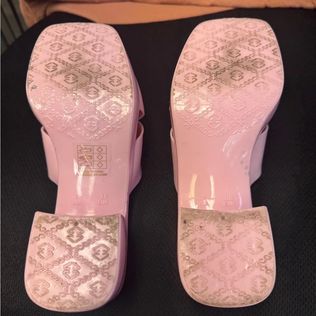 Jeffrey Campbell  Pink Platform Mules - Image 6