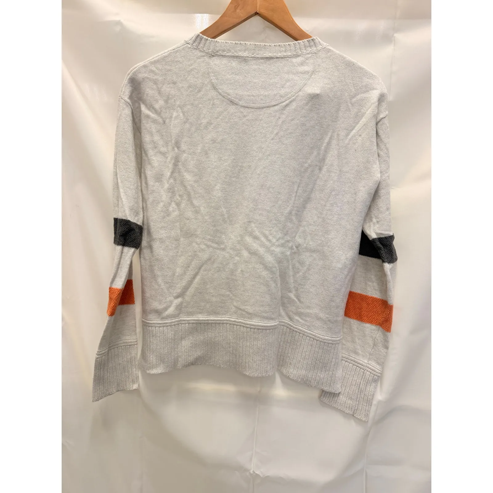 Lisa‎ Todd Cashmere Cotton Blend Heart Throb Gray Long Sleeve Sweater Fall Cozy Size XS - Image 3