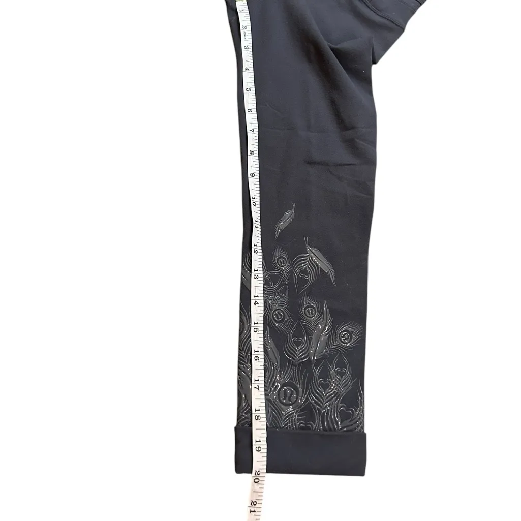 Lululemon Acro cropped grey leggings size‎ 4 peacock - Image 5