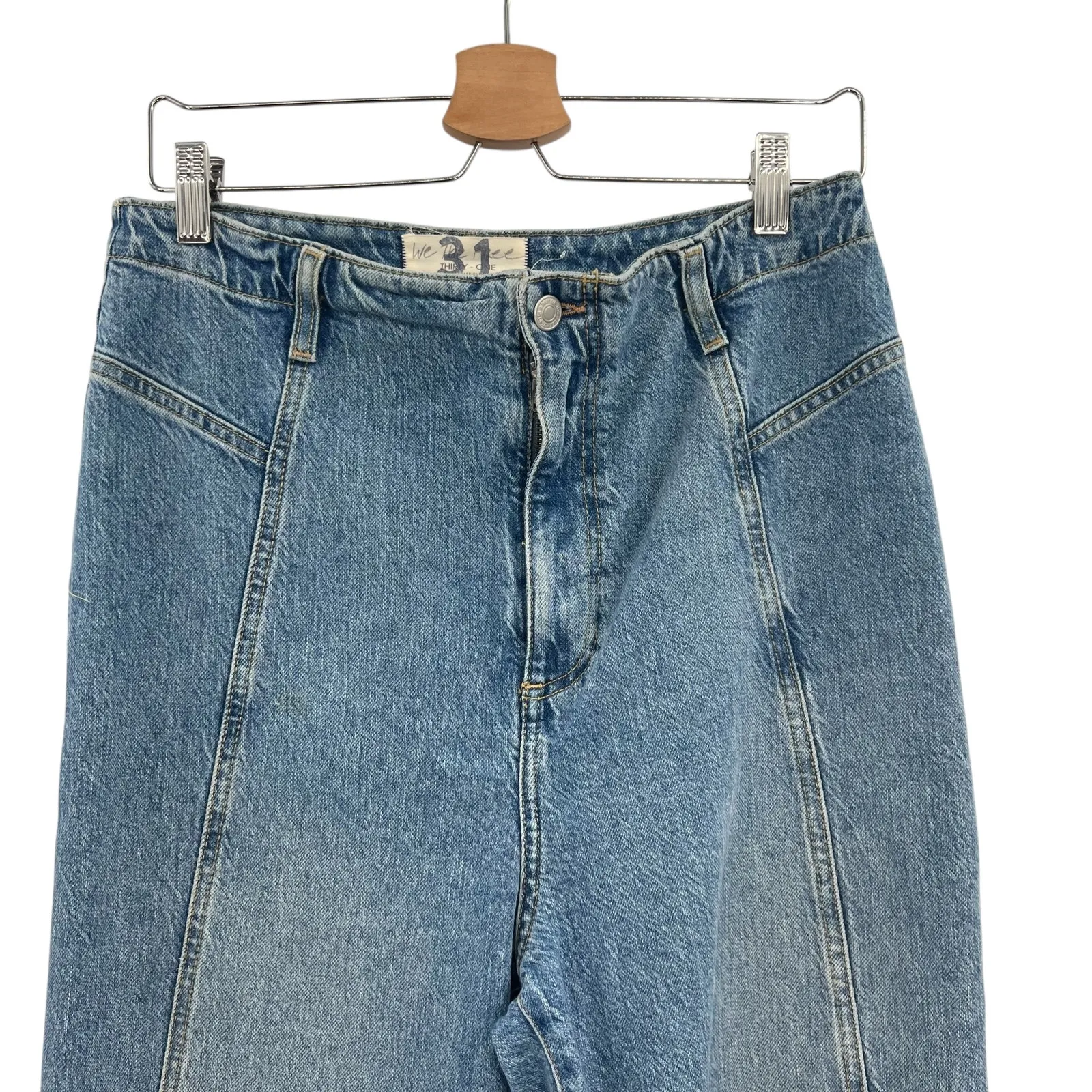 Free People We the Free Florence Flare Jeans High Rise Size 31 - Image 4