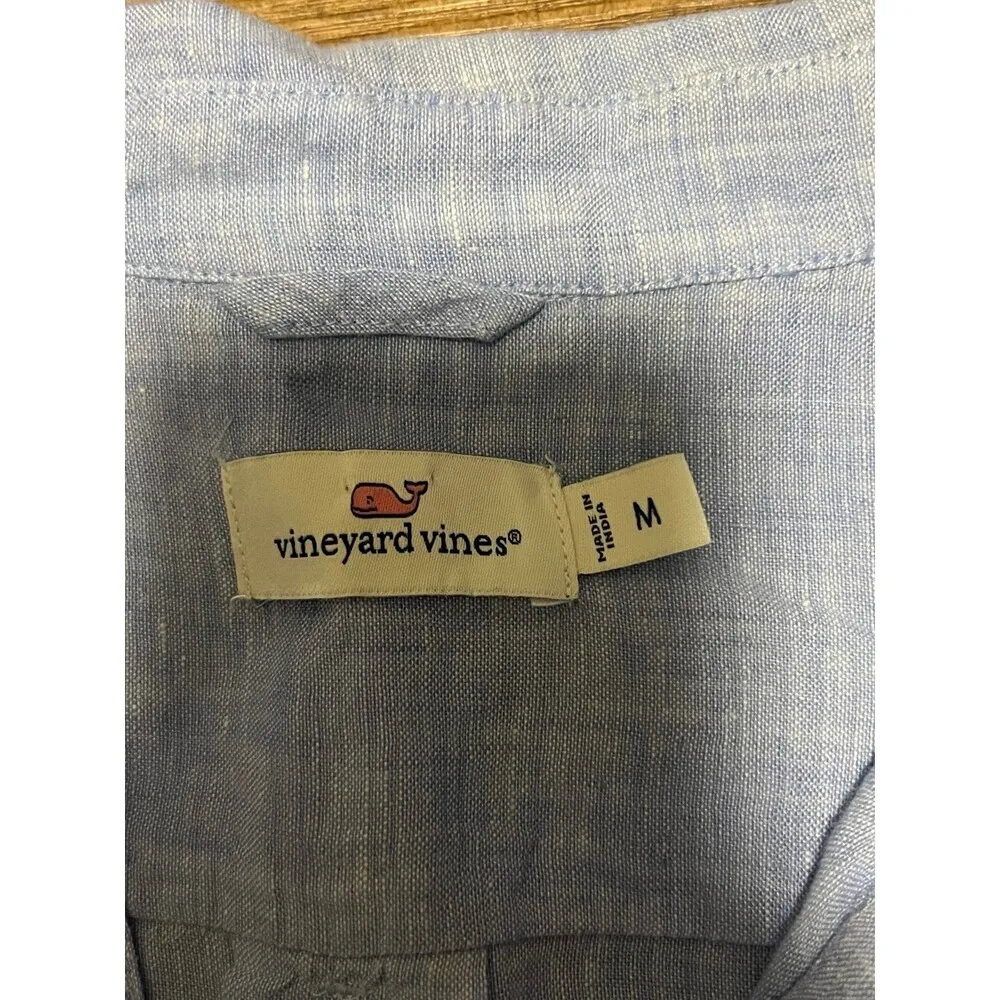 Vineyard vines Linen blue Lucaya collared Tunic - Image 5