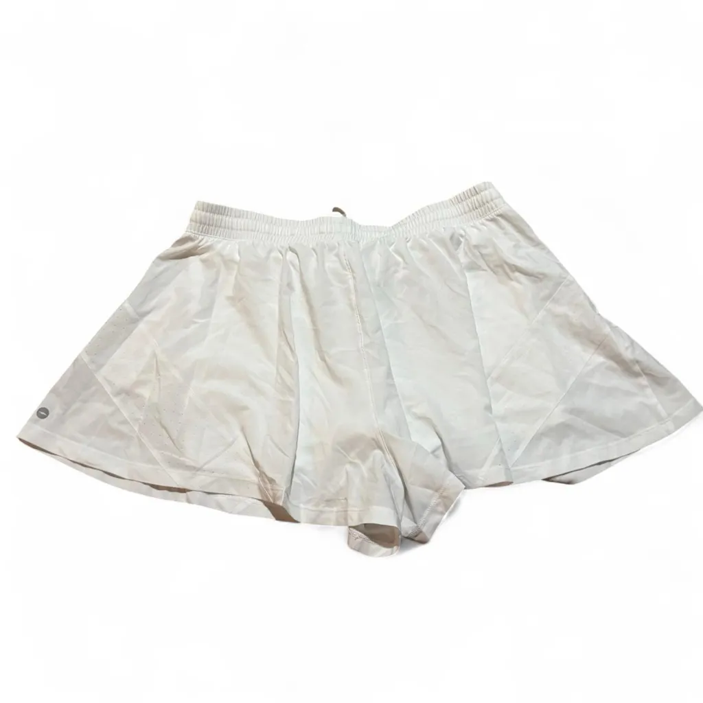 Avia White Flowy Athletic Running Shorts with Liner, Women’s Medium NWOT - Image 2