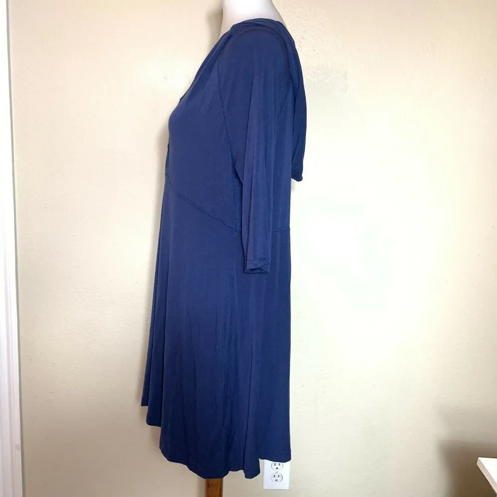 Soft Surroundings Blue Solid Hooded Tunic - Image 3