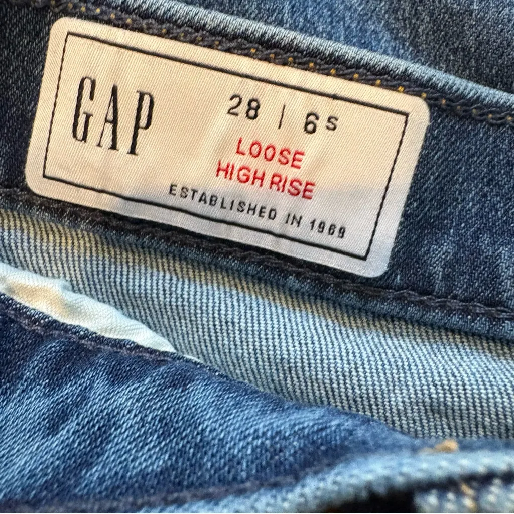 Gap Loose High Rise Jeans, Sz 6 Short - Image 10