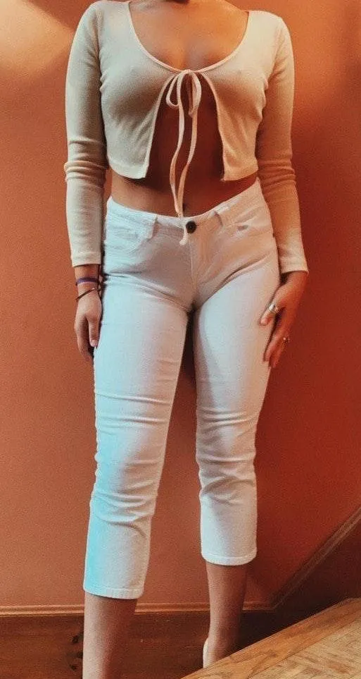 White Capris Size 8 - Image 2