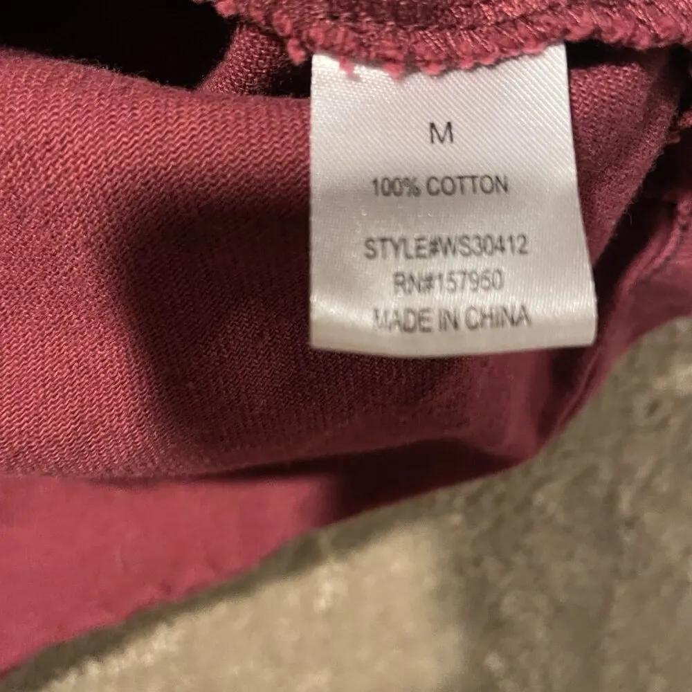 Forever 21 Skirt Womens Sz Medium Mini Denim Burgundy Y2K Zip Pockets - Image 3