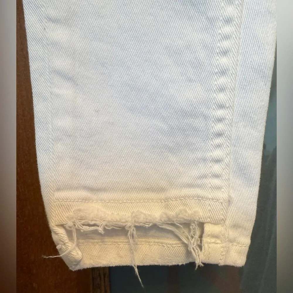 Zara Women’s White Mid Rise Skinny Distressed Jean USA 2 (34) NWT - Image 4