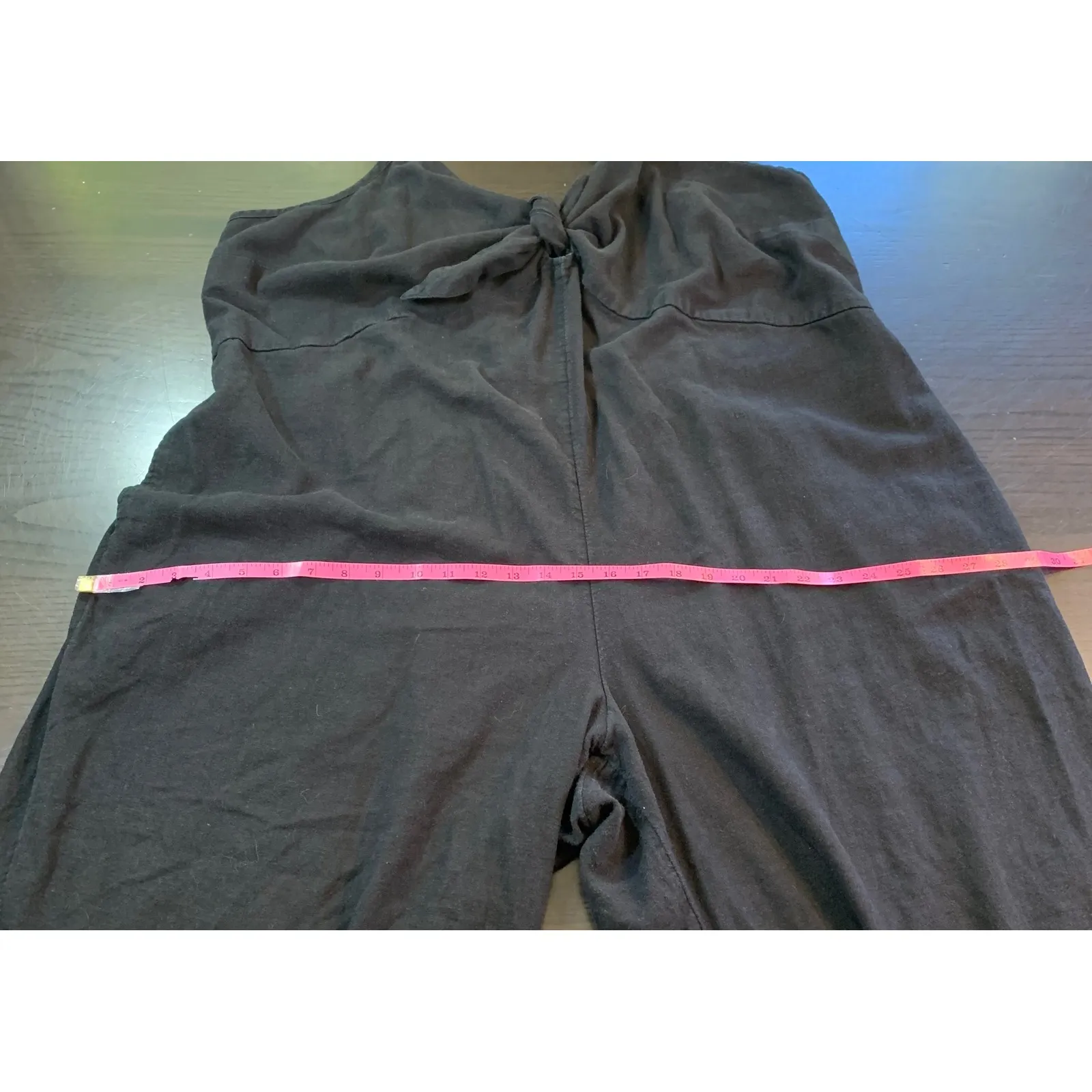 Old Navy Women's 3X Black Linen Blend Sleeveless Knotted Tie Jumpsuit‎ - Image 13