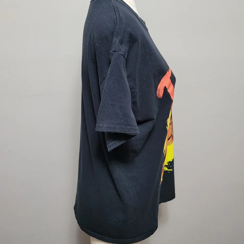 TLC 90s/y2k black neon graphic band tee size large unisex - Image 3