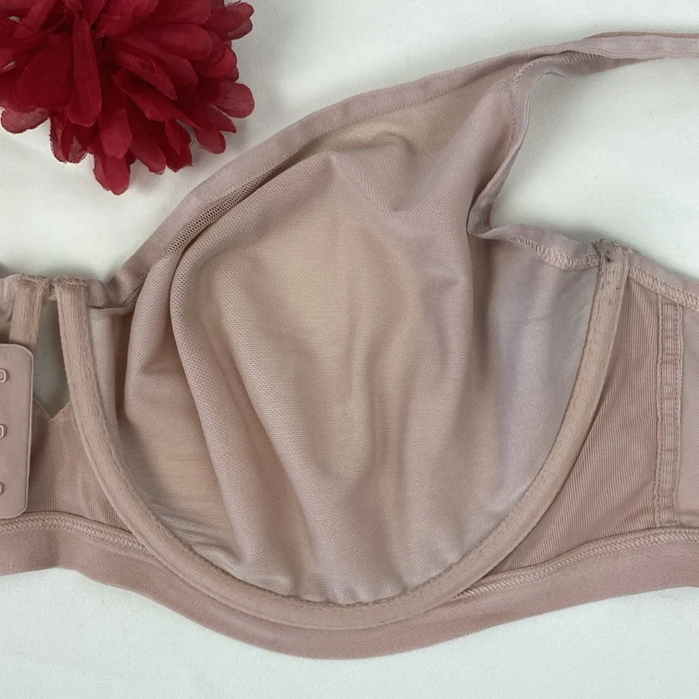 Soma Nude Unbelievable Lift Scoop Balconette Underwire Unlined Bra 40DDD 40F Tan Size undefined - Image 4