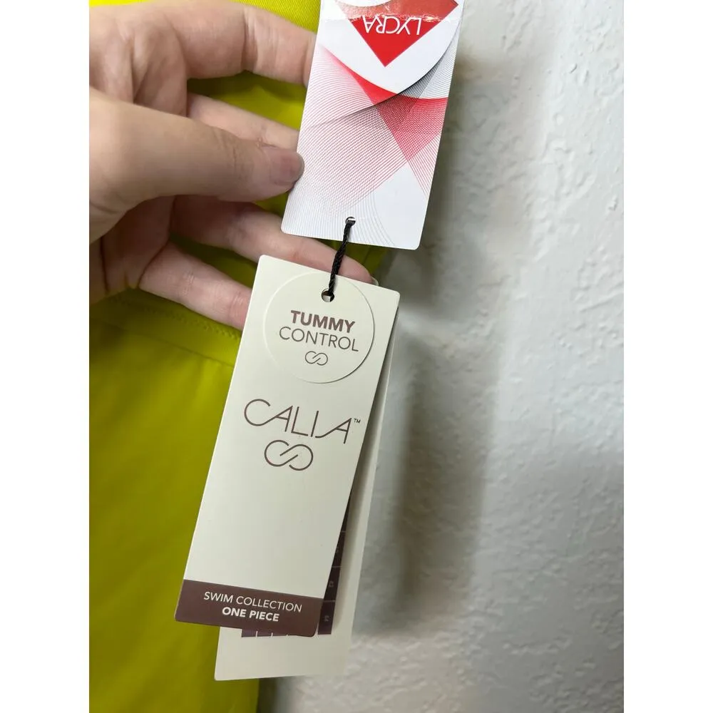 Calia Womens Keyhole Kiwi Green One
Piece Tummy Control Swimsuit Size 16 NWT - Image 5