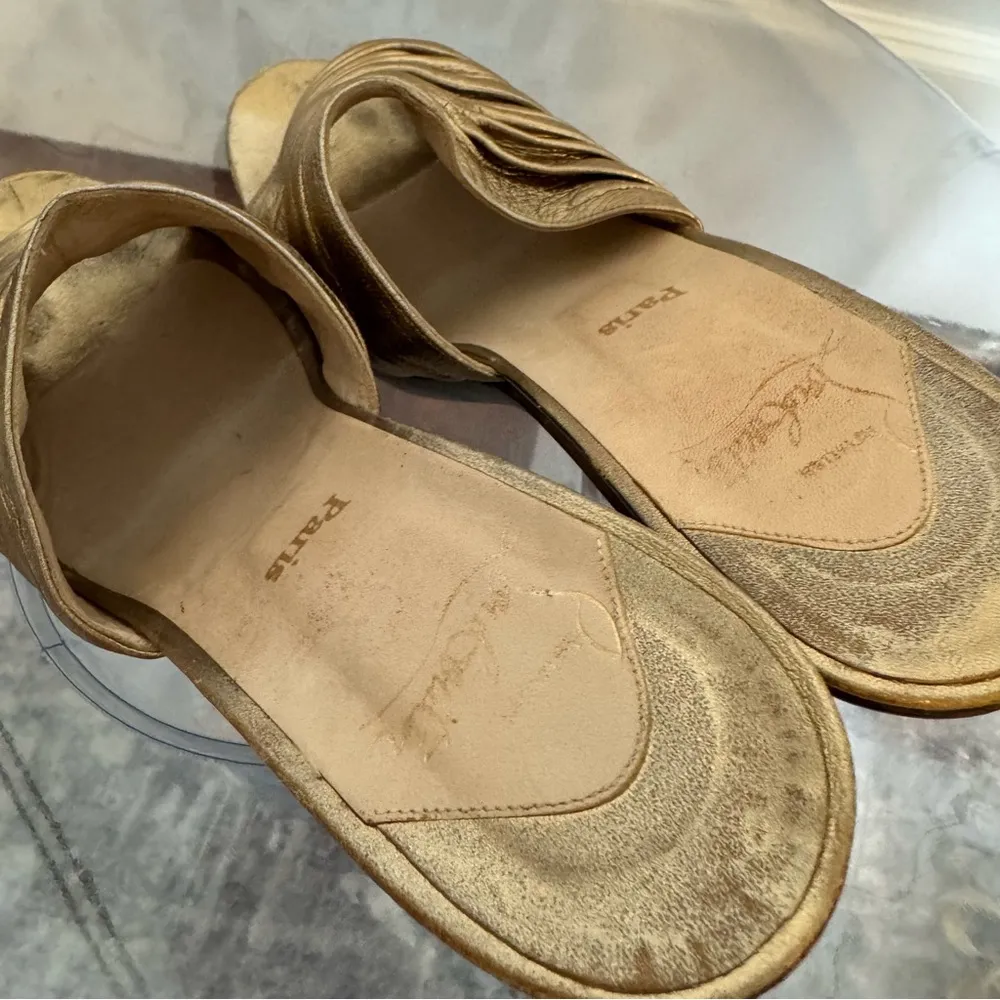 Christian Louboutin Paris Nappa Bella Pumps Shoes Sandals Heels - Beige US8 IT38 - Image 4