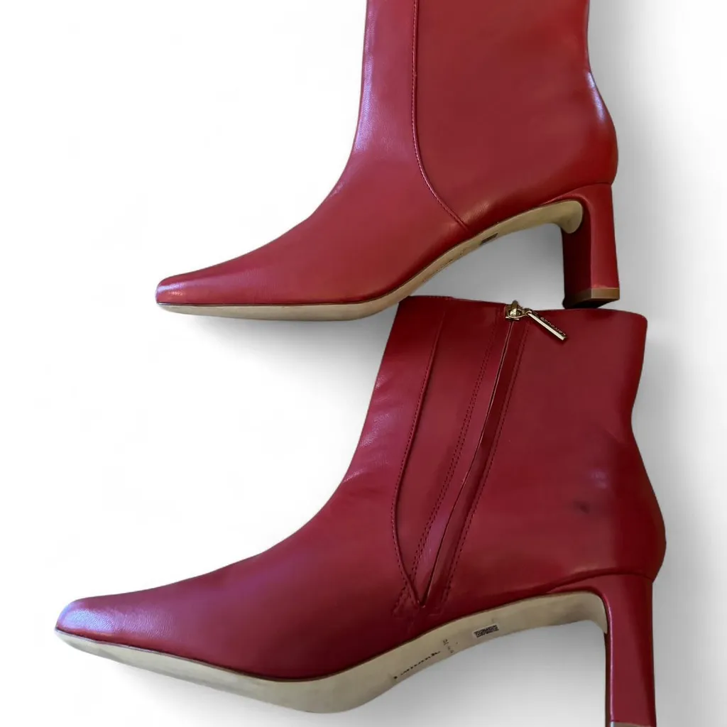 NWOB Larroudé Alexis Bootie size 11 Red - Image 3
