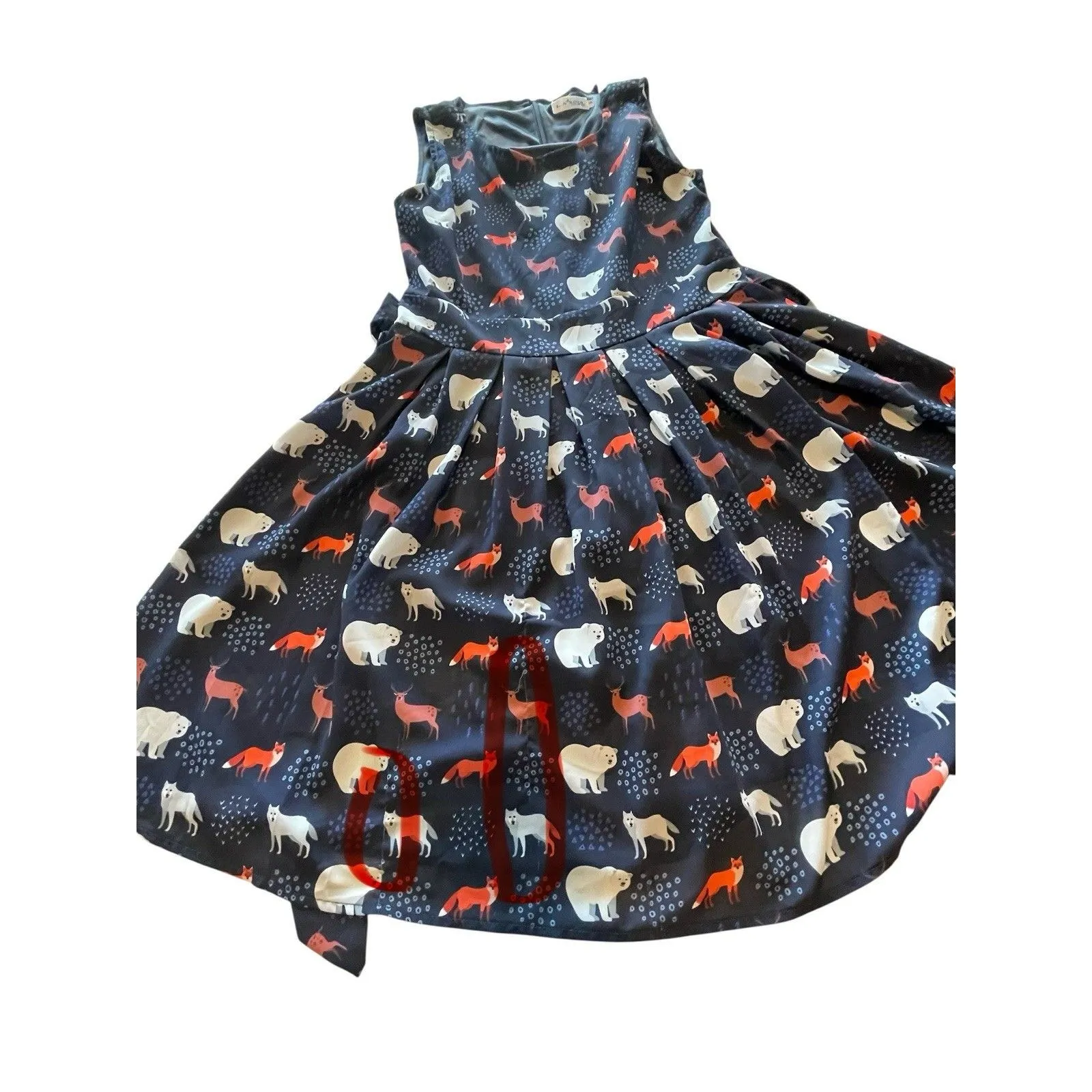 L.A. Soul Womens Dress Sz Small Animal Print Whimsical Quirky Nature Fall Autumn - Image 12