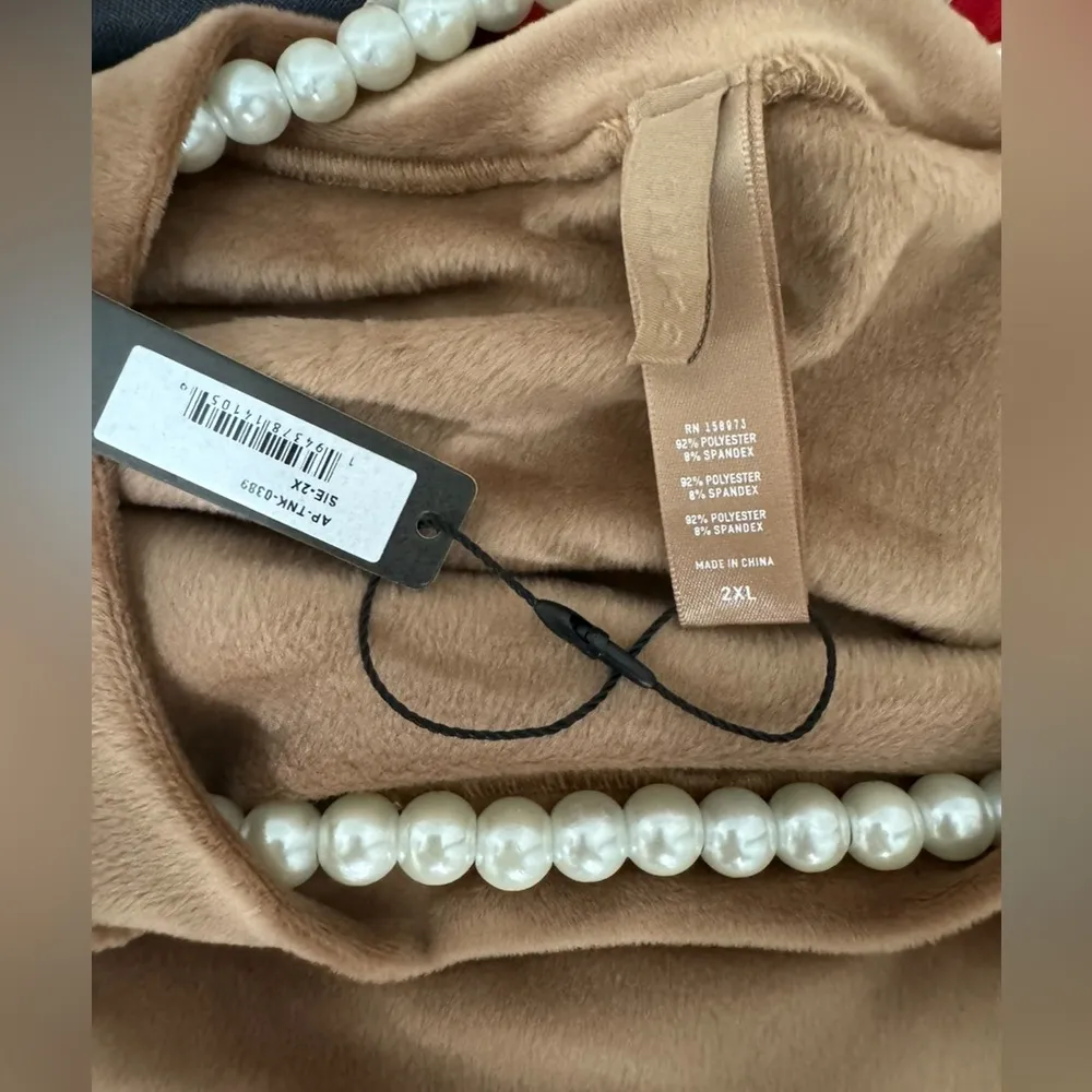 SKIMS SIZE 2XL Velour Tank Sienna Sleeveless Crewneck Tank Top NWT XXL - Image 4