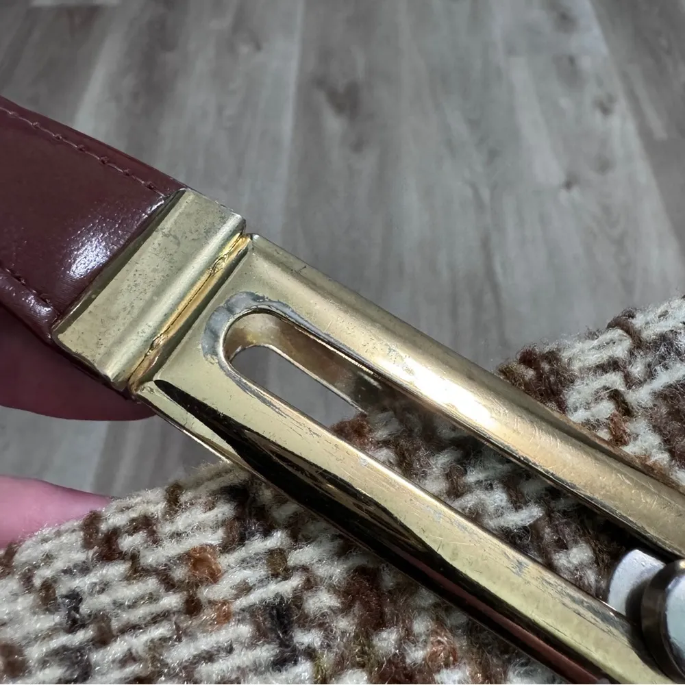 Vintage Brown Pattern Woven Purse Hand Bag Clutch - Image 7