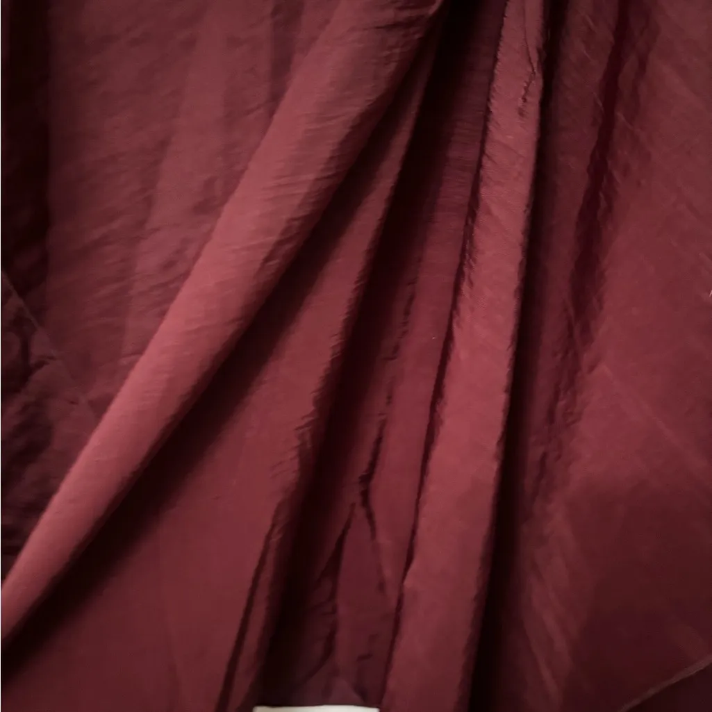 Chic Burgundy Midi Skirt Red Size 0 - Image 7