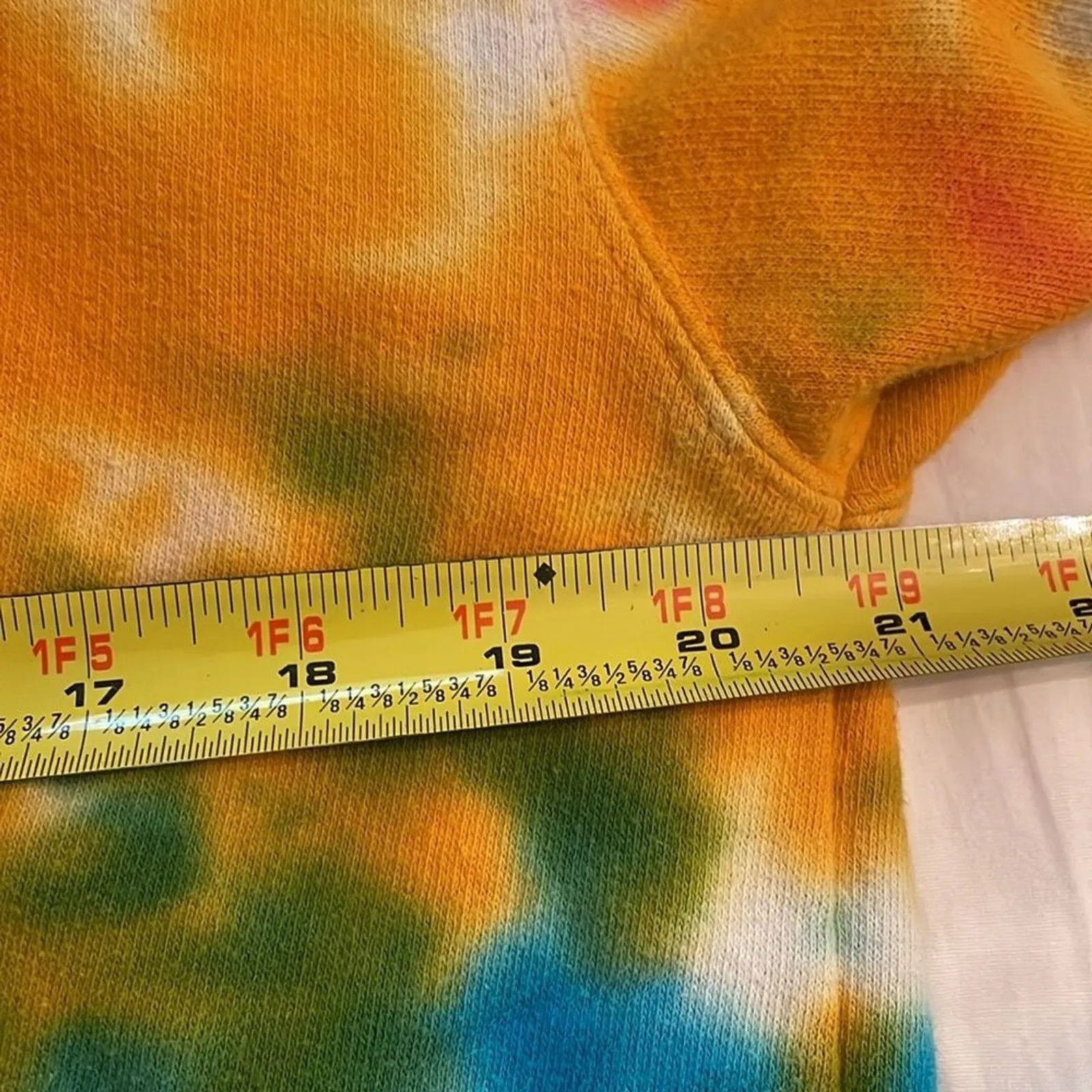 Smellybelly TV Tie Dye Pullover Hoodie Sweatshirt Adult Size Small Colortone Gold - Image 7