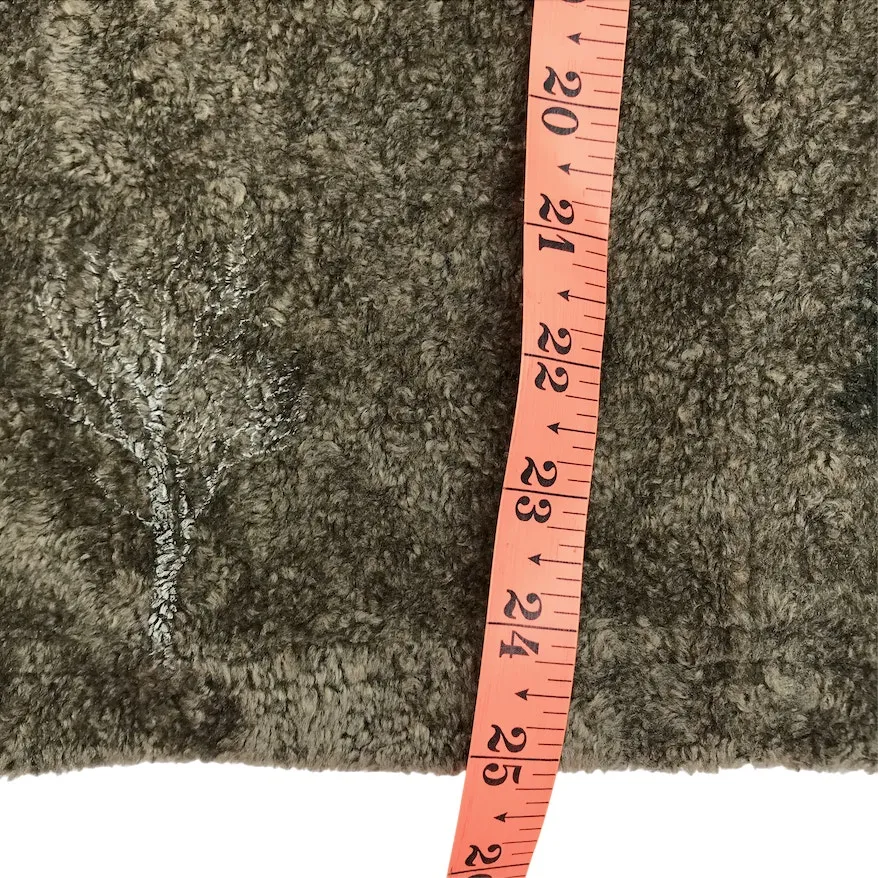 ARTISANS Vintage Soft Fleece Cardigan Women XL Olive Everyday Retro Grunge Boho Gray - Image 11