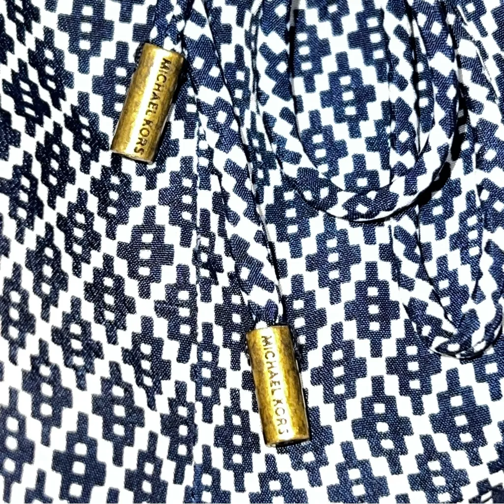 Michael Kors Women's Black and White Geometric Joggers w/Drawstring Waistband-L - Image 10