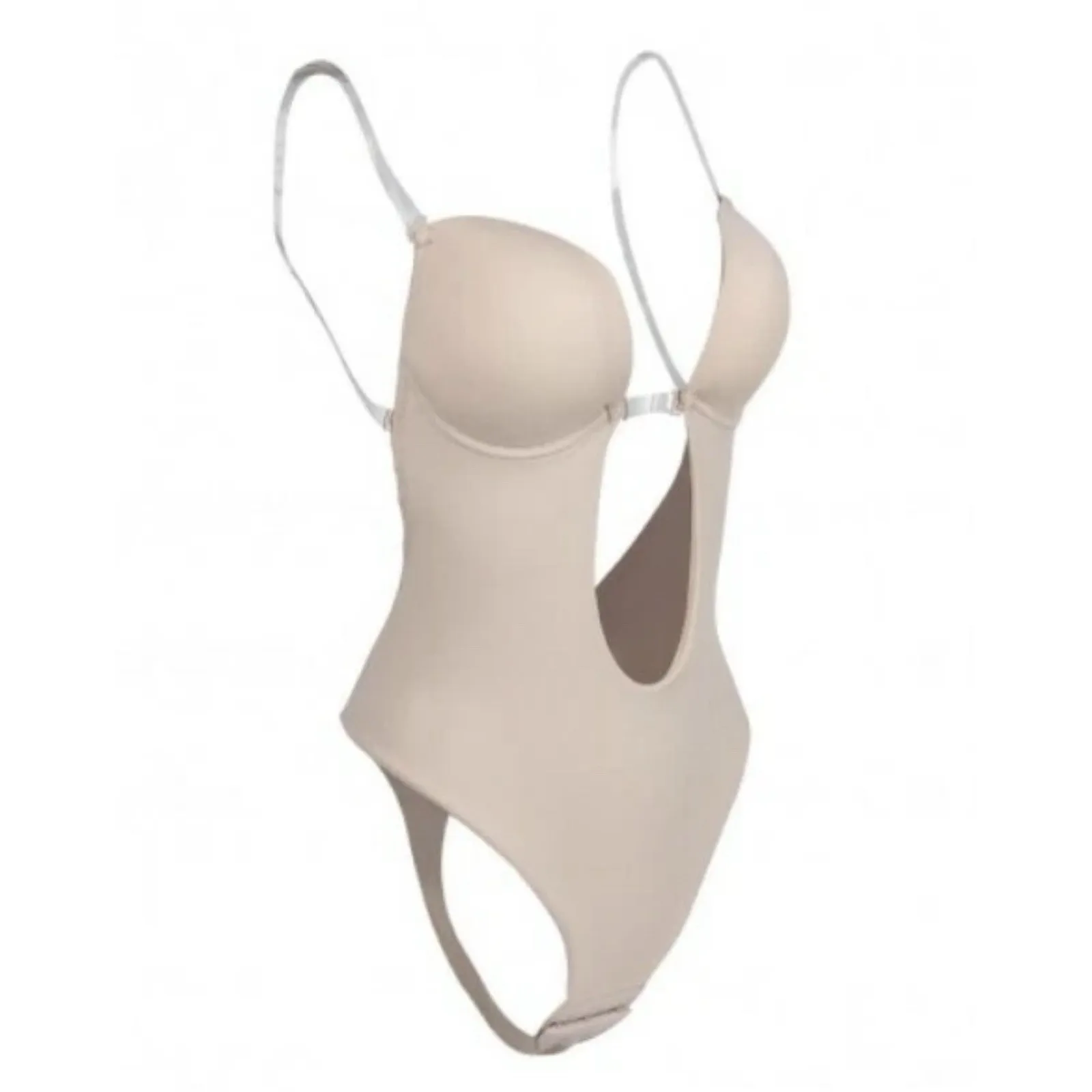 FeelinGirl Women Shapewear Built-in‎ Bra Body Shaper U Plunge XL Backless Thong - Image 11