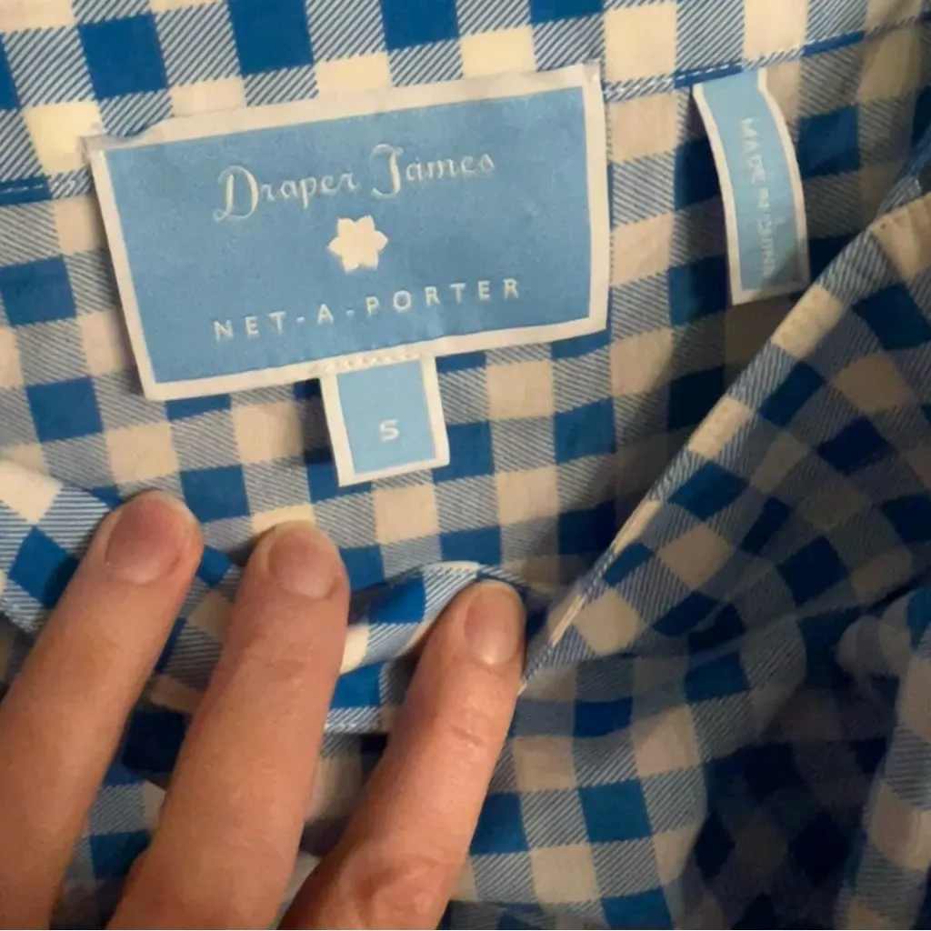 DRAPER JAMES x Net a Porter Gingham Blouse‎ - Image 6