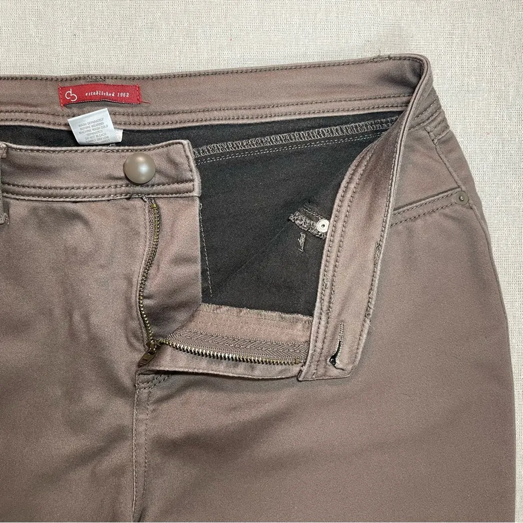 dressbarn | Petite Brown Straight Leg Stretch Jeans | P14 - Image 4