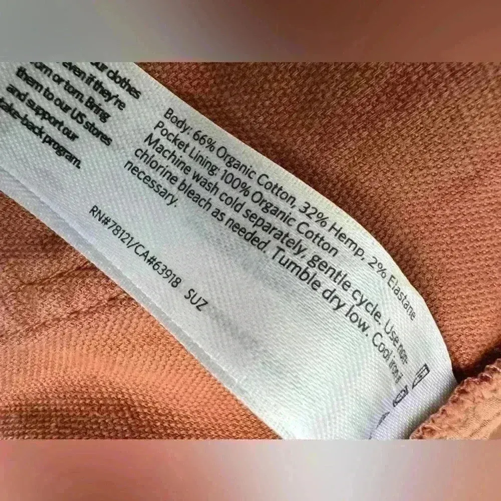 Eileen Fisher Organic Cotton Hemp Petite Pants Rust Fall Coastal Resort - Image 4