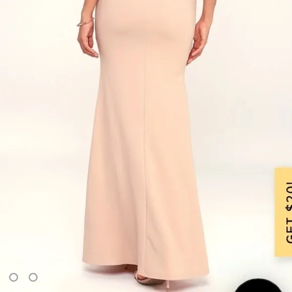 Lulus size Large Utterly Smitten Blush Cutout Maxi Dress NWT - Image 4