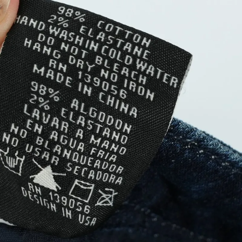 Grace in LA Skirt Womens M Embellished Rhinestone Peace Sign Designer Denim Jean Blue Size M - Image 7