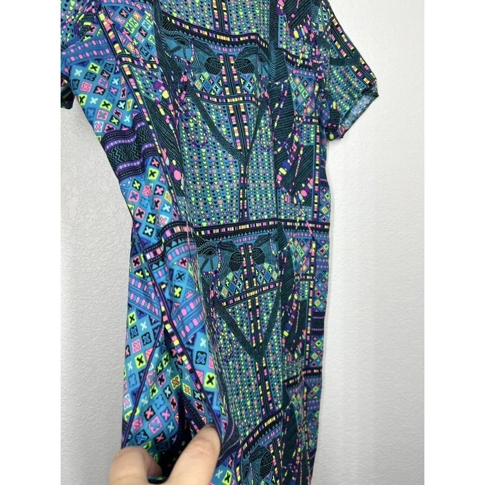 Mara Hoffman Camel Print Geometric Shift Dress Medium M Colorful Bright - Image 3