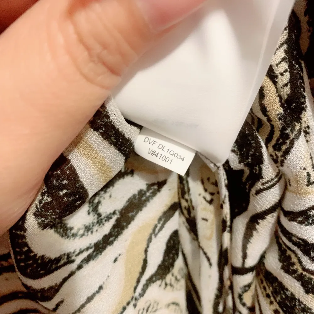 Diane Von Furstenberg Ileana Chiffon XS Oversized Dress Lightweight See Through - Image 8