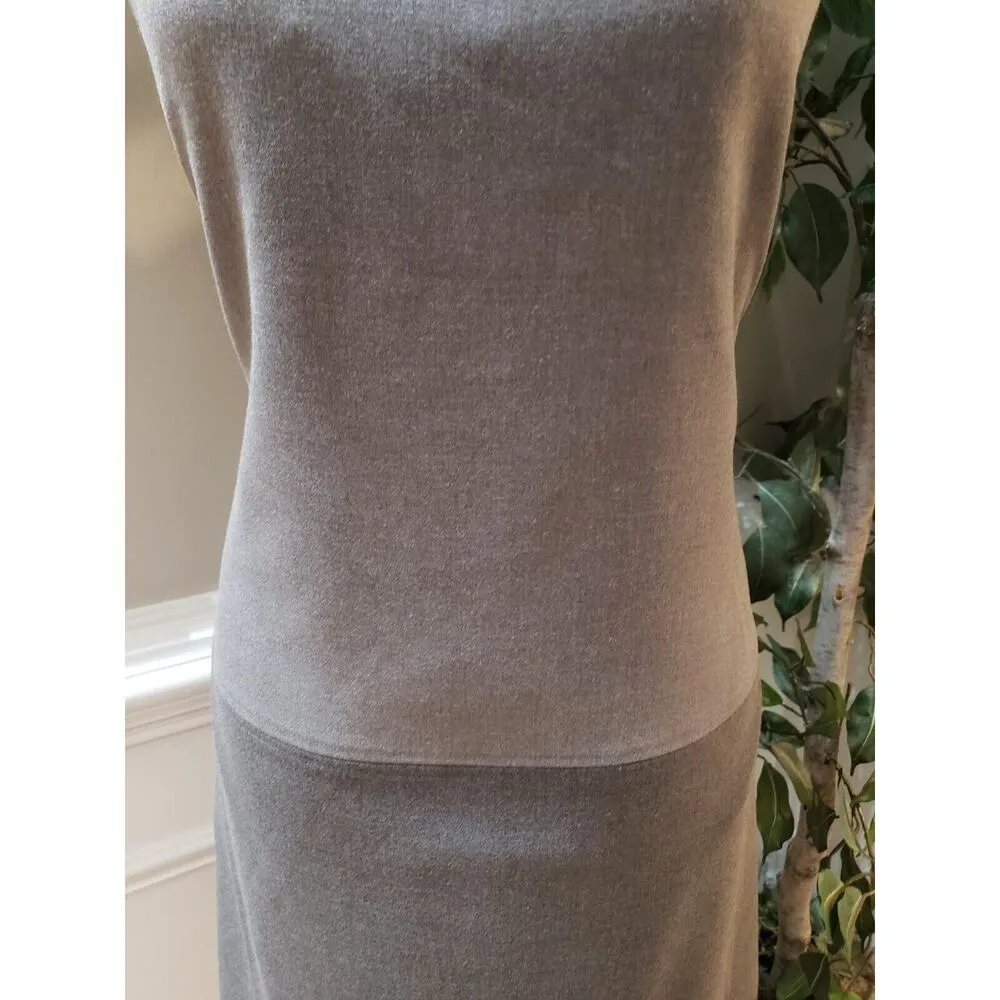 Jessica Howard Womens Gray Solid Sleeveless Back Zip Knee Length Shift Dress 10 - Image 3