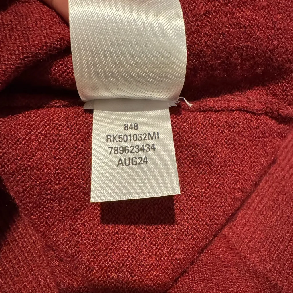 Nordstrom Rack Burgundy V-Neck Pullover Sweater Women’s Small - Image 5