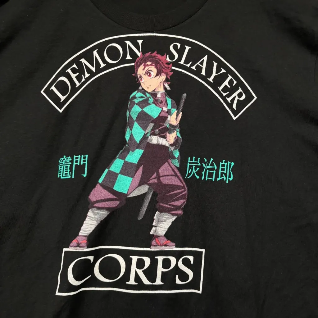 Demon Slayer Corps Tanjiro Kamado Anime Cartoon T-Shirt L - Image 2