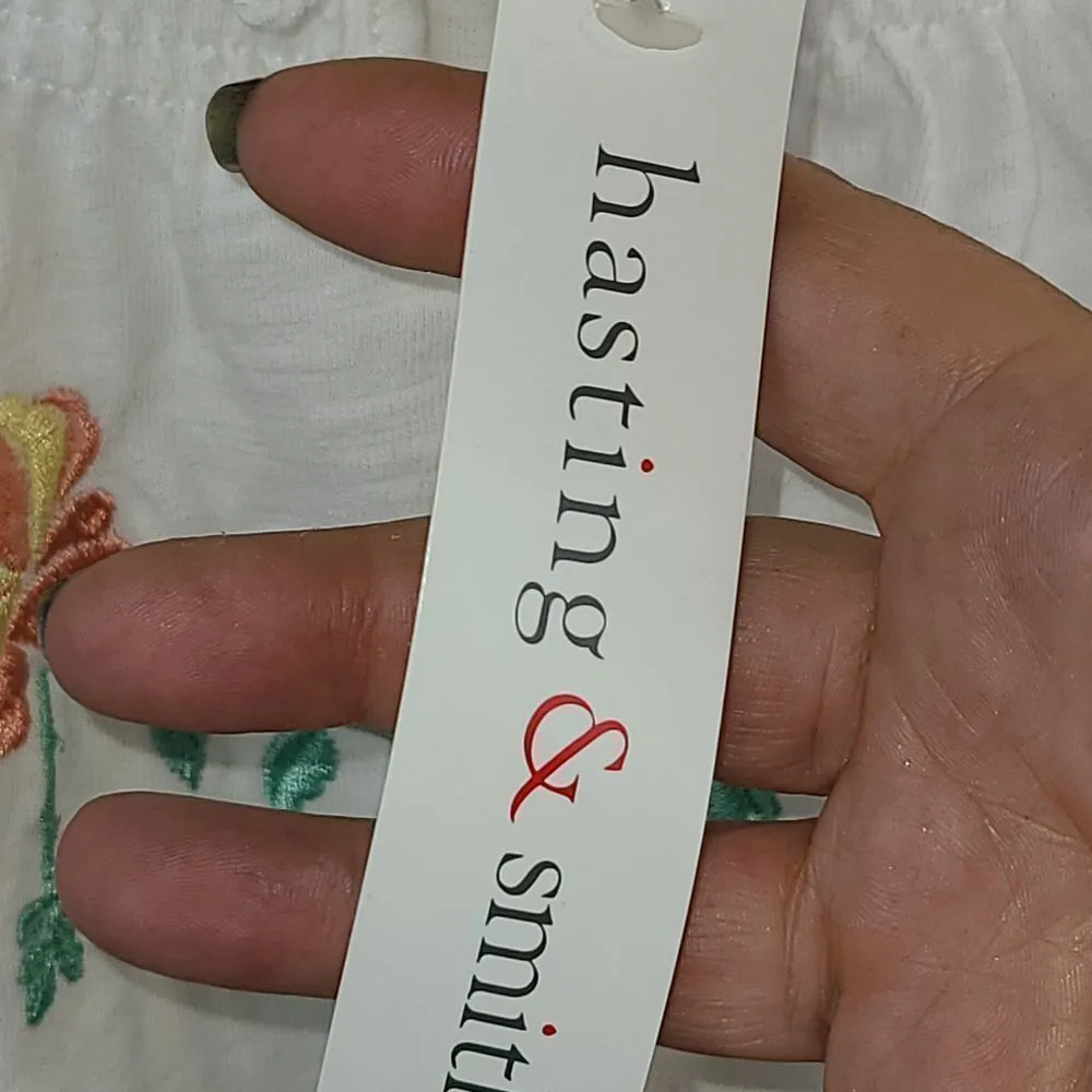 Hasting & Smith Embroidered Boho Elasticized Neck blouse - Image 5