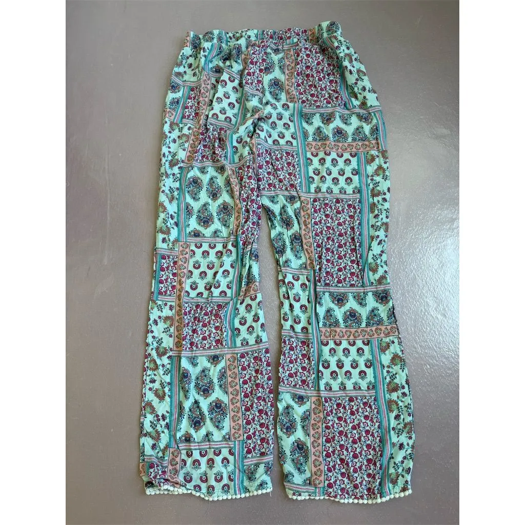 Motherhood Maternity Boho Patchwork Pants Women's Size‎ S Multicolor - Image 2