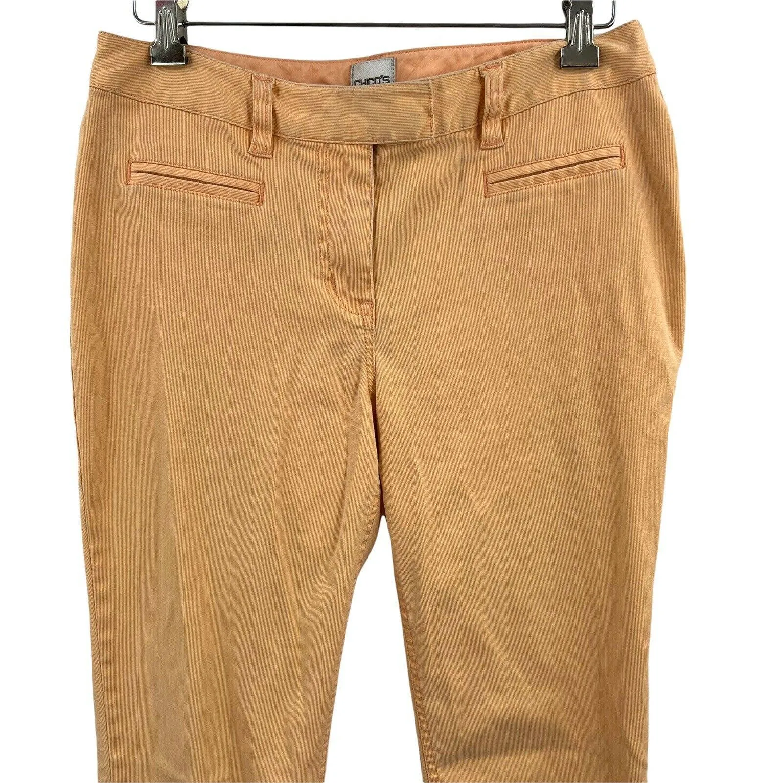 Chicos Peach Four Pocket Pant‎ Size 0 / Conventional Small or 4 - Image 2