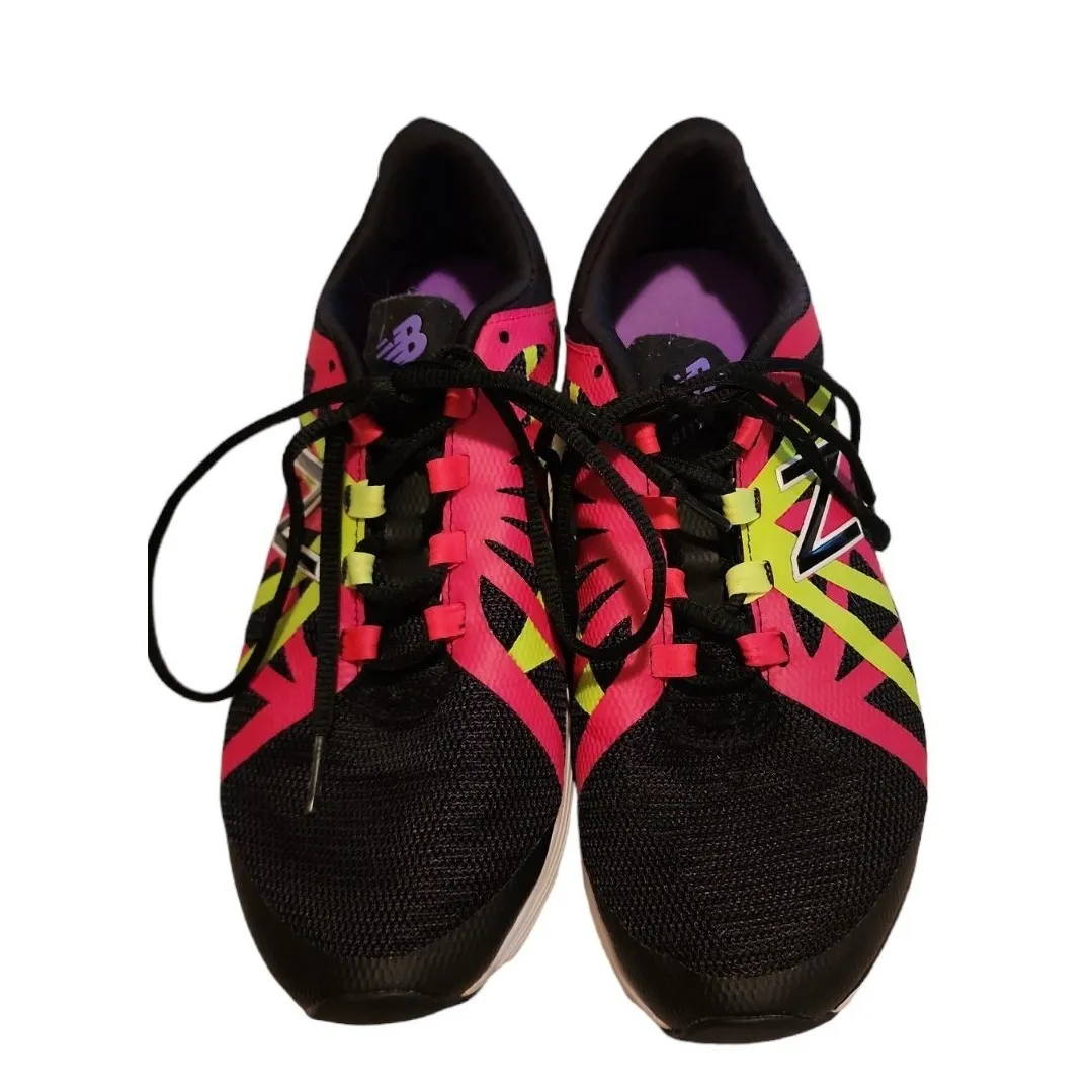 New Balance Running Shoes FantomFit Cush Lightweight Athletic Black Pink‎ - Image 2