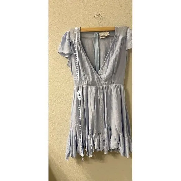 Hello Molly Dress Womens S Blue London Calling Flowy Bohemian‎ Faux Wrap Ladies - Image 6