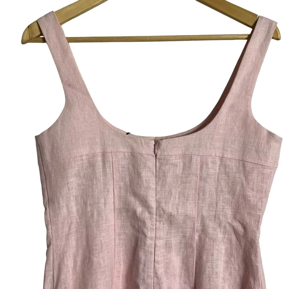 Bec + Bridge Stella Pink Ramie Fitted Sleeveless Scoop Neck Mini Dress Size 6 - Image 7