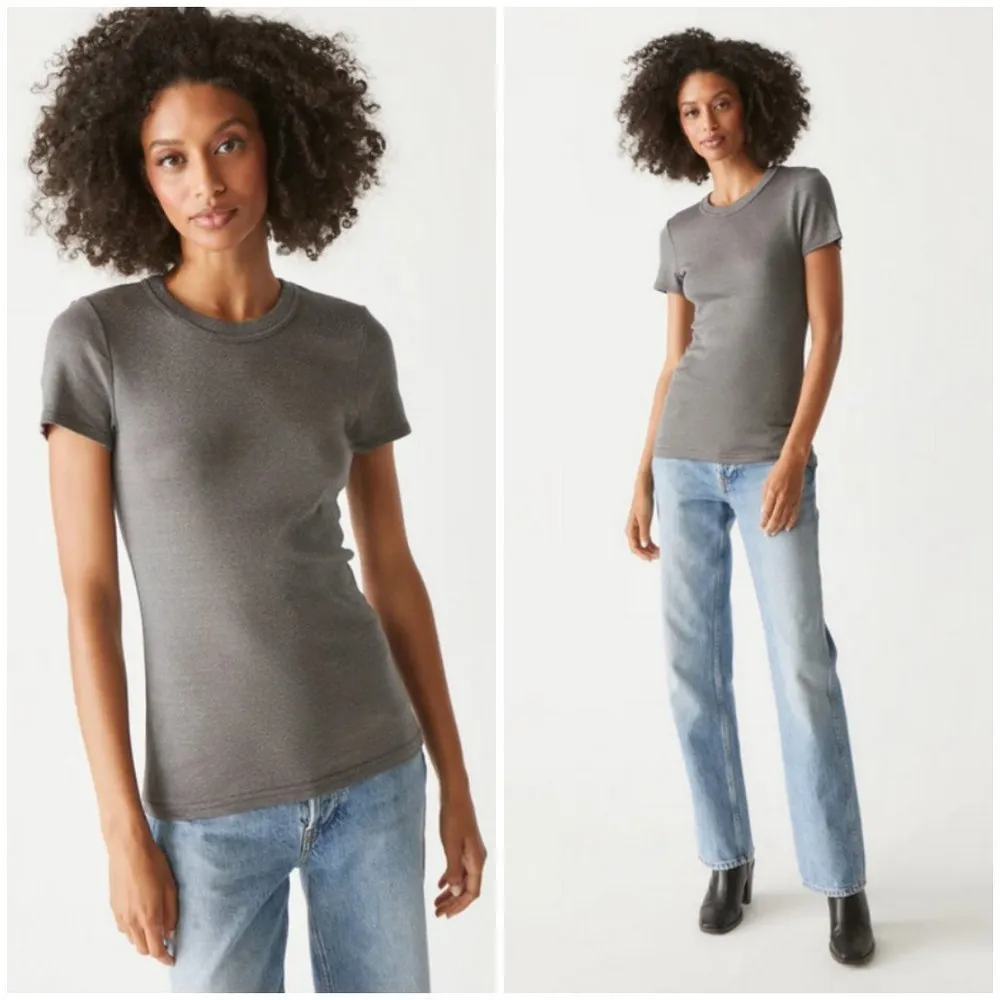 💕MICHAEL STARS💕 Fallon Shine Tee ~ Dark Gray Size NWOT - Image 6