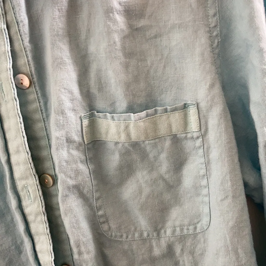 FINAL MARKDOWN Sigrid Olsen linen blouse medium - Image 3