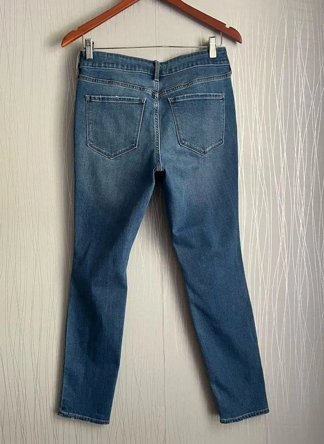 Old Navy Pop Icon Skinny High Rise Distressed Denim Jeans Size 6 Petite - Image 12