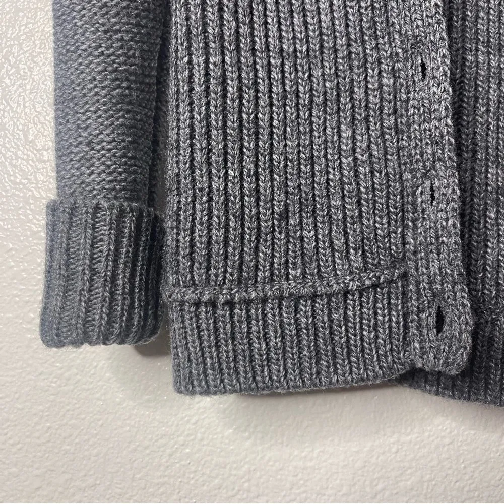 Vintage J. Crew Cardigan Sweater Wool Mohair Blend Size XS Timeless Classic Grey - Image 3