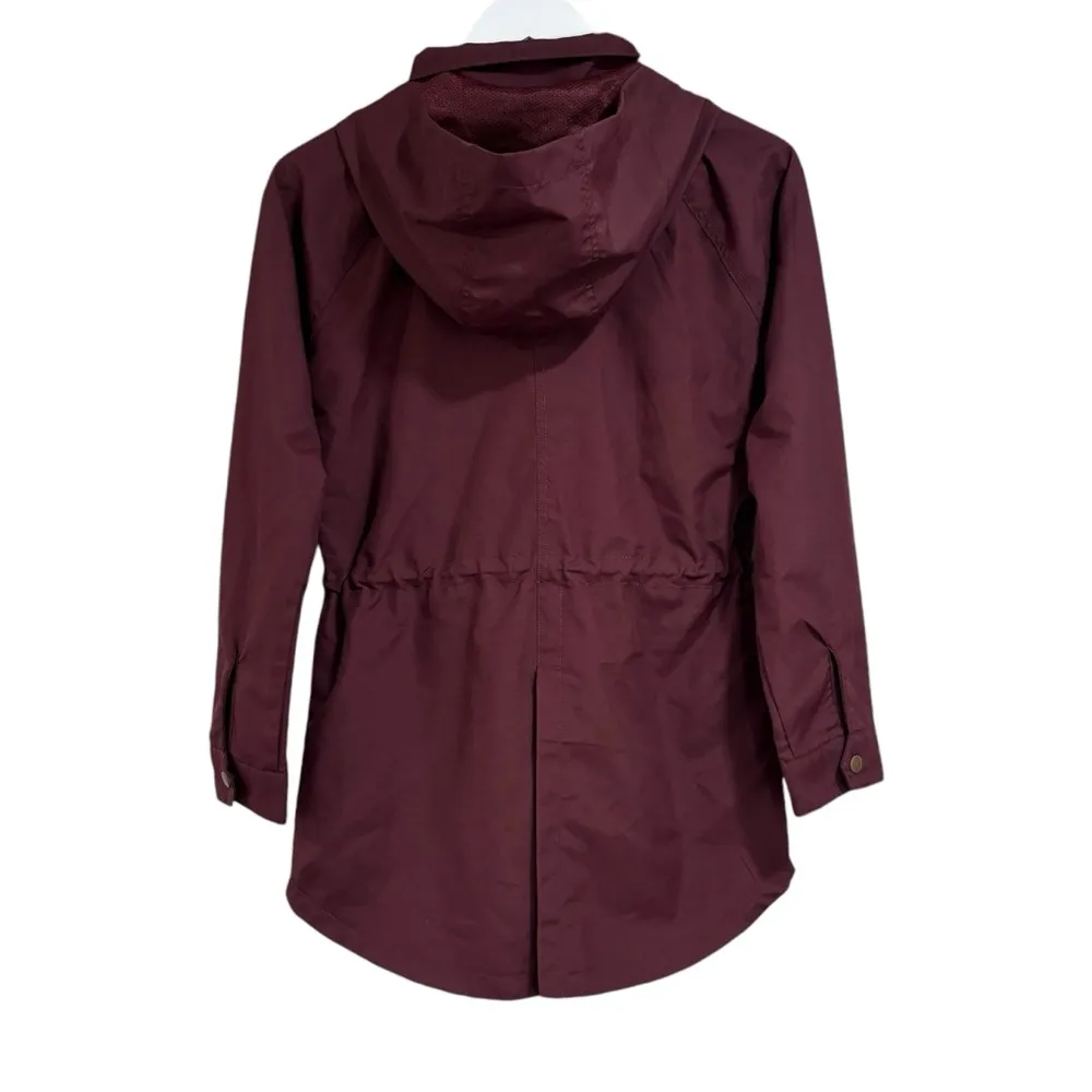 O’Neill Gayle Burgundy Windbreaker Hooded Zip Up Spring Jacket Women's Size XS - Image 10