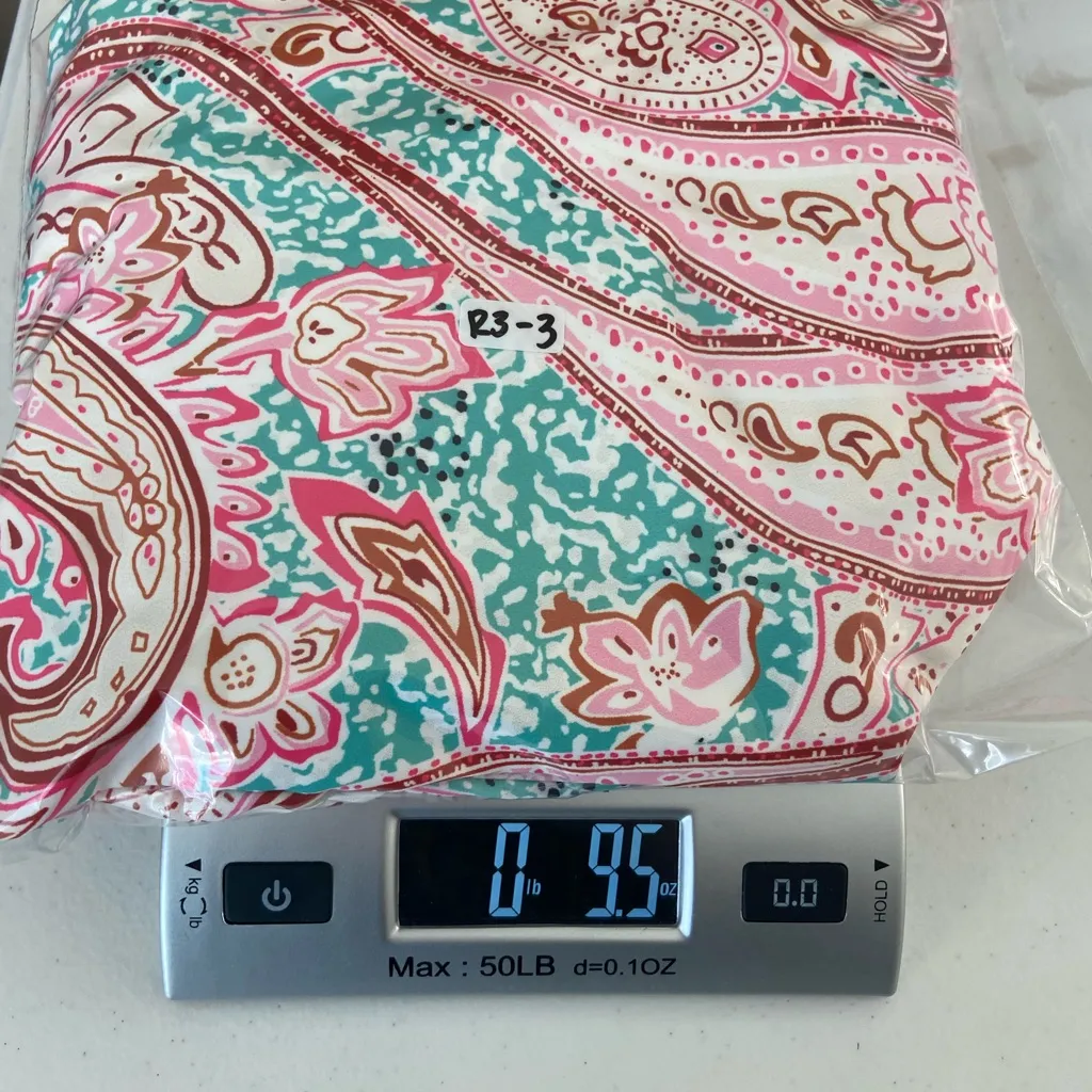 NWOT Women’s pink turquoise paisley‎ print one - Image 8