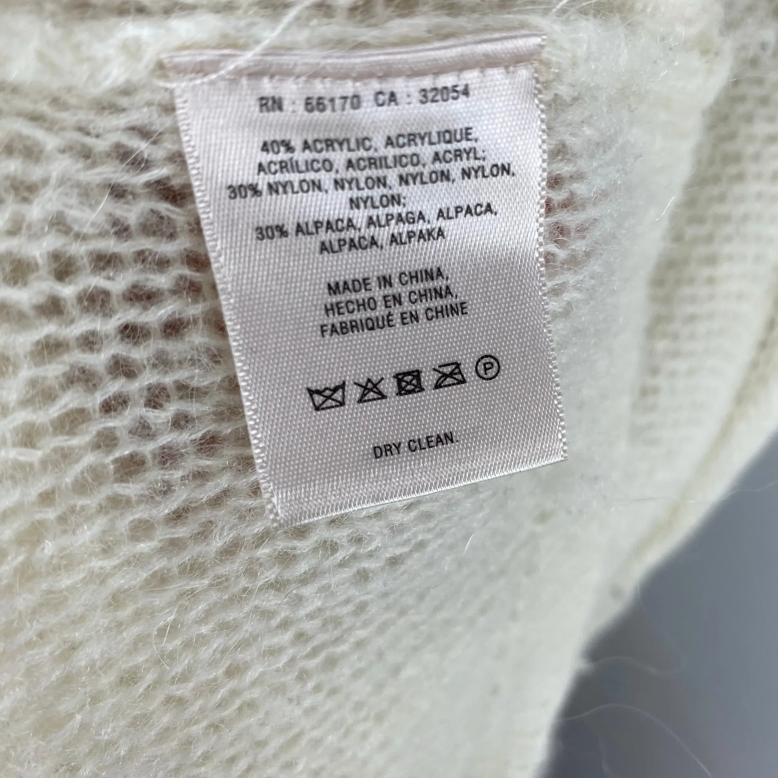 Anthropology Ivory Rosie Neira Homeward Pullover Loose Knit Alpaca Sweater SM - Image 10